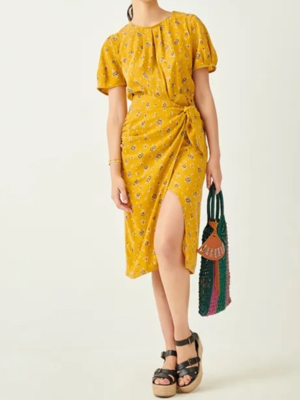 ✨Sessun Song Saigon Jacquard Printed Cross Dress Size S